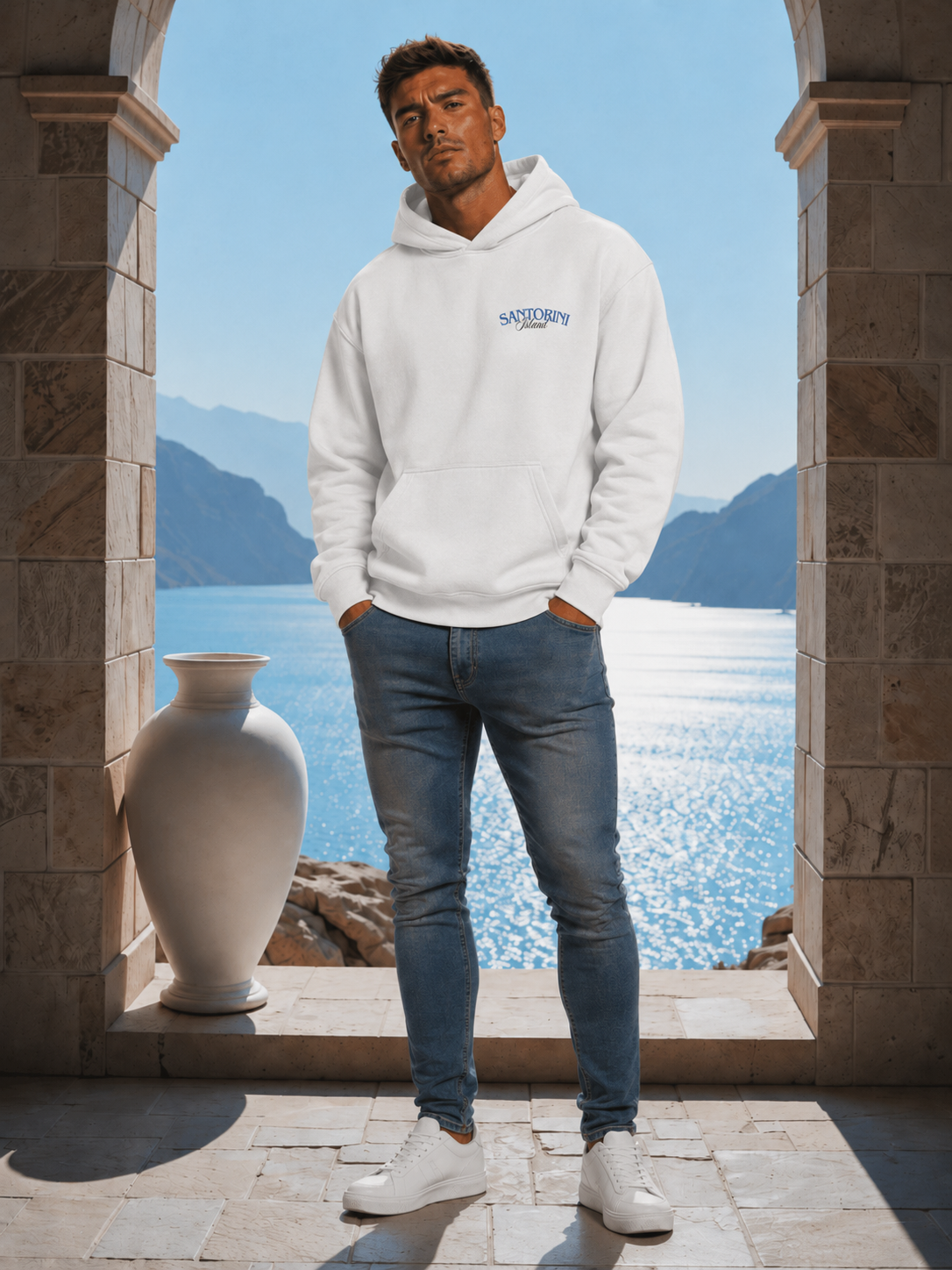 Santorini Sunset State Hoodie