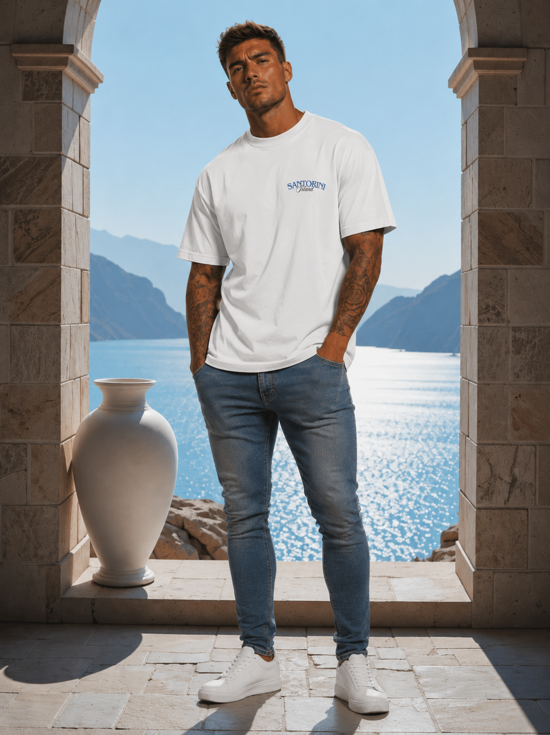 Santorini Sunset State T-Shirt