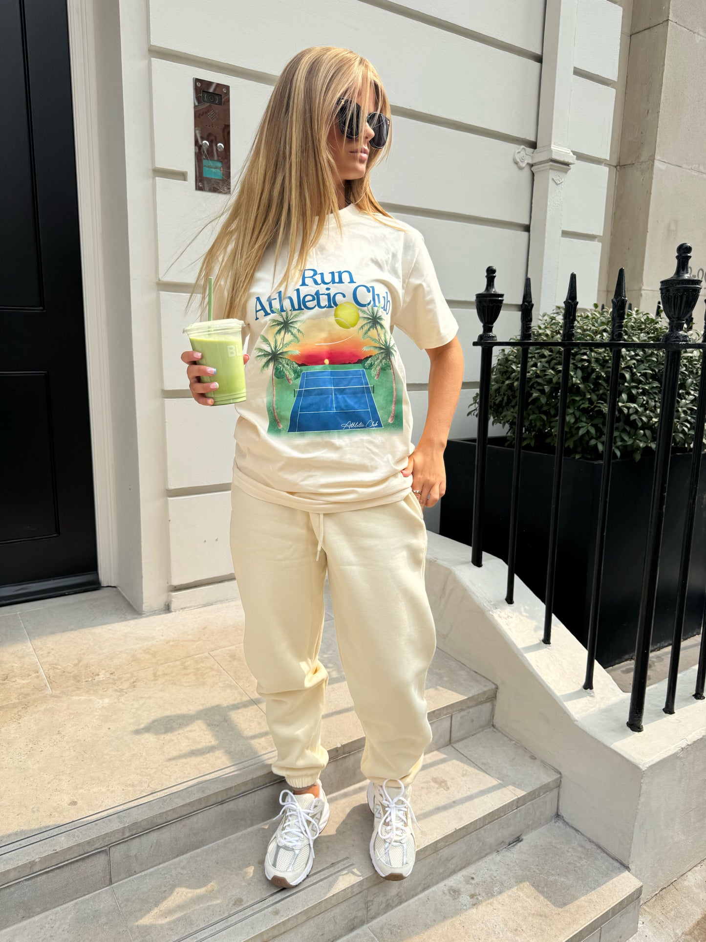 Run Athletic Club Printed T-Shirt White